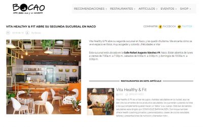 VITA HEALTHY & FIT ABRE SU SEGUNDA SUCURSAL EN NACO – Bocao